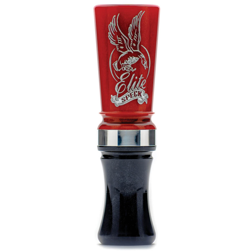 Elite Acrylic Speck Goose Call in Red Black Color